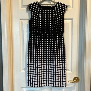 CONNECTED APPAREL Petite Geometric Polka Dot Dress